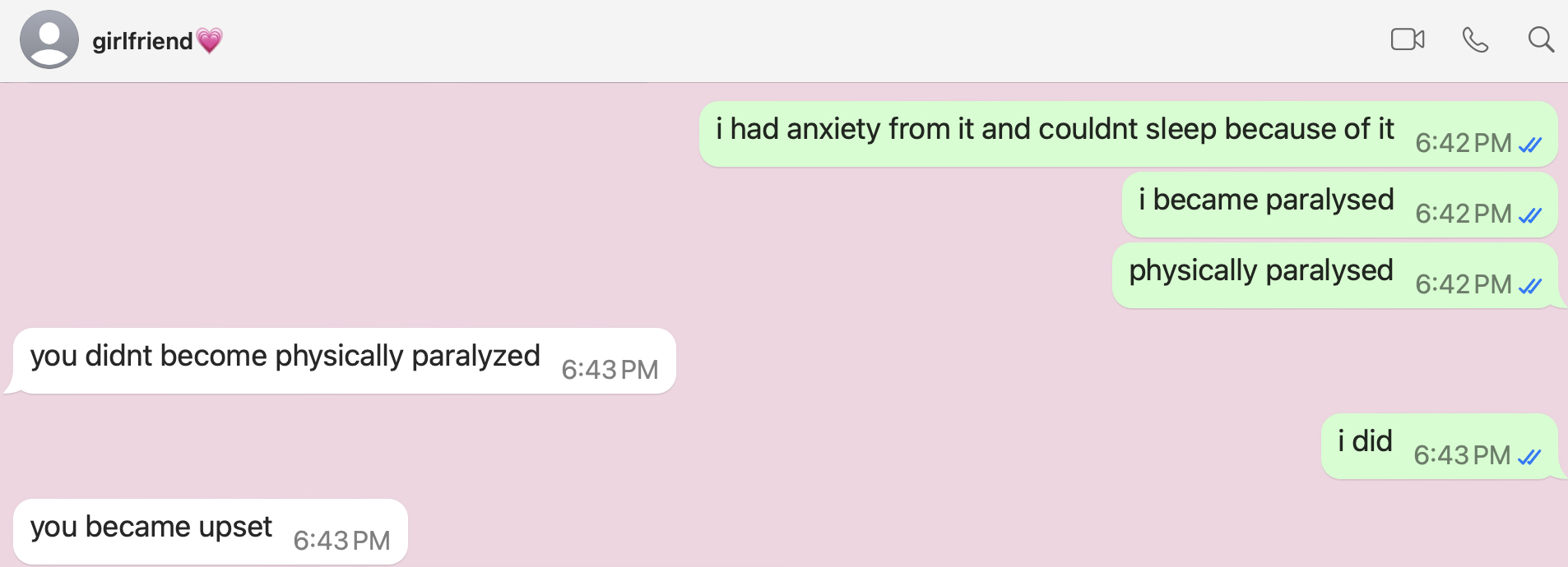 Roza tried to gaslight me
